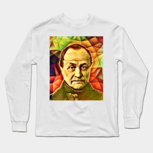 Auguste Comte Snow Portrait | Auguste Comte Artwork 15 Long Sleeve T-Shirt